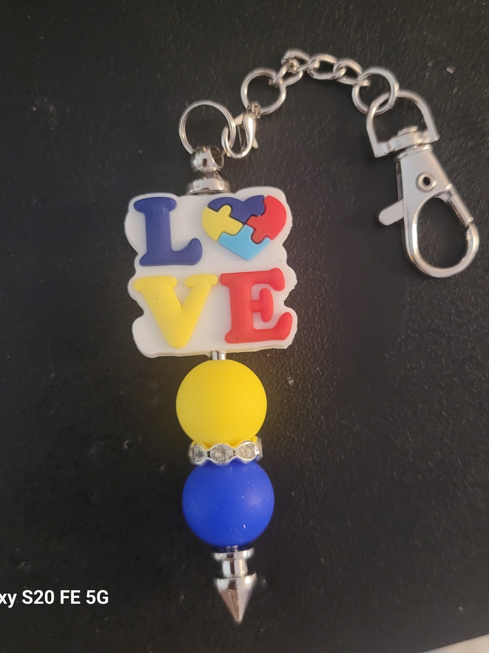 Handmade Autism Love Keychain